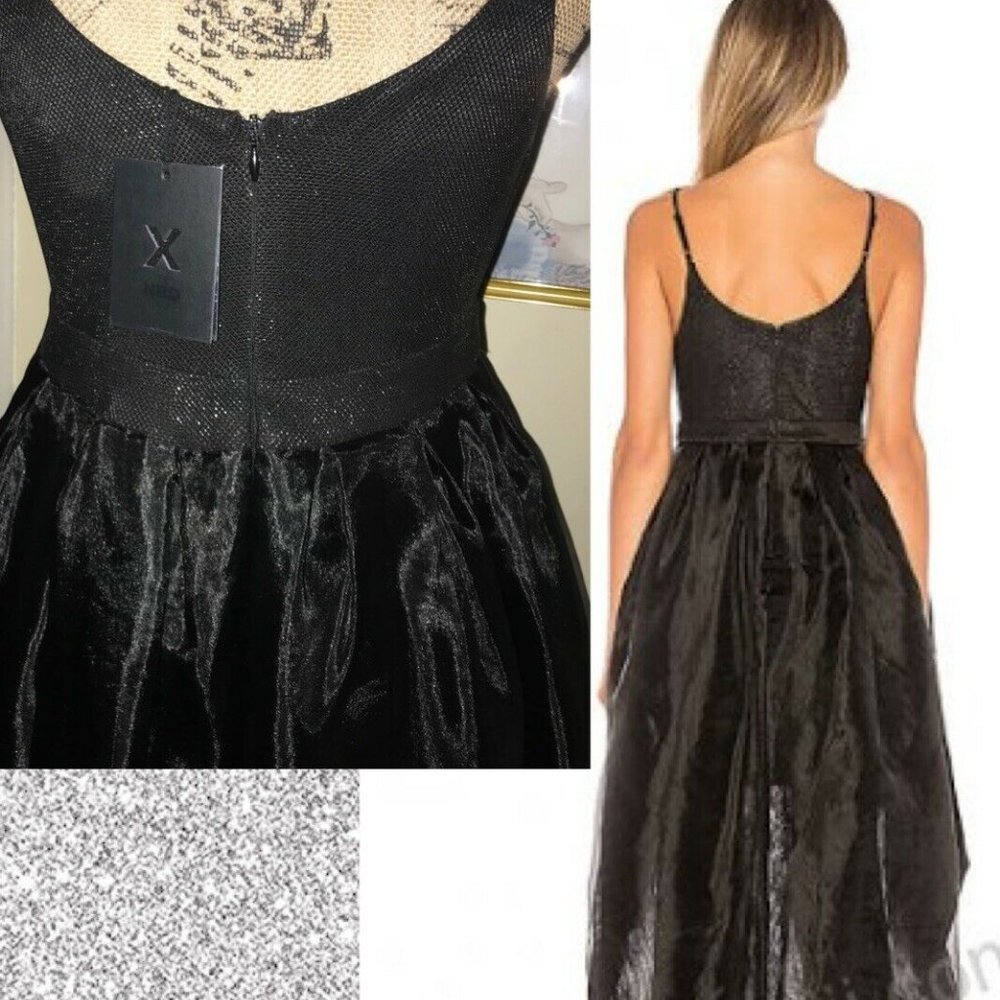 X BY NBD ANASTAZIA BLACK METALLIC DRESS~SMALL - Picture 8 of 9